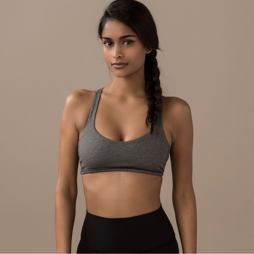 Lululemon Free to Be Zen Bra *Light
Support A/B Cup heathered black size 8
